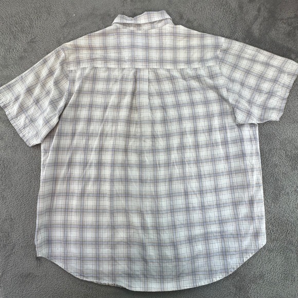 Wrangler Rugged Wear Plaid Short Sleeve Button Up Shirt Men - Picture 3 of 7